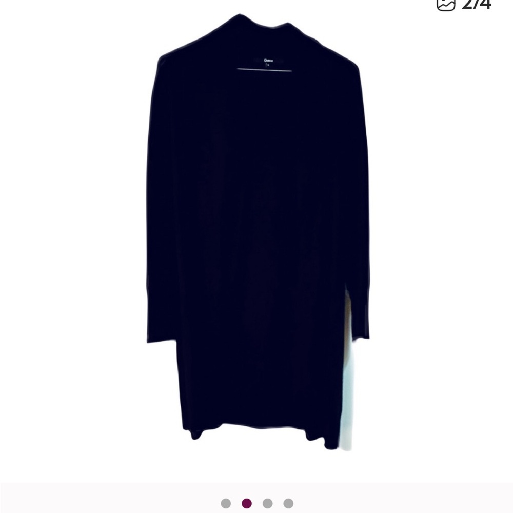 Quince Mongolian Cashmere Duster Cardigan Sweater - Size Large - Black